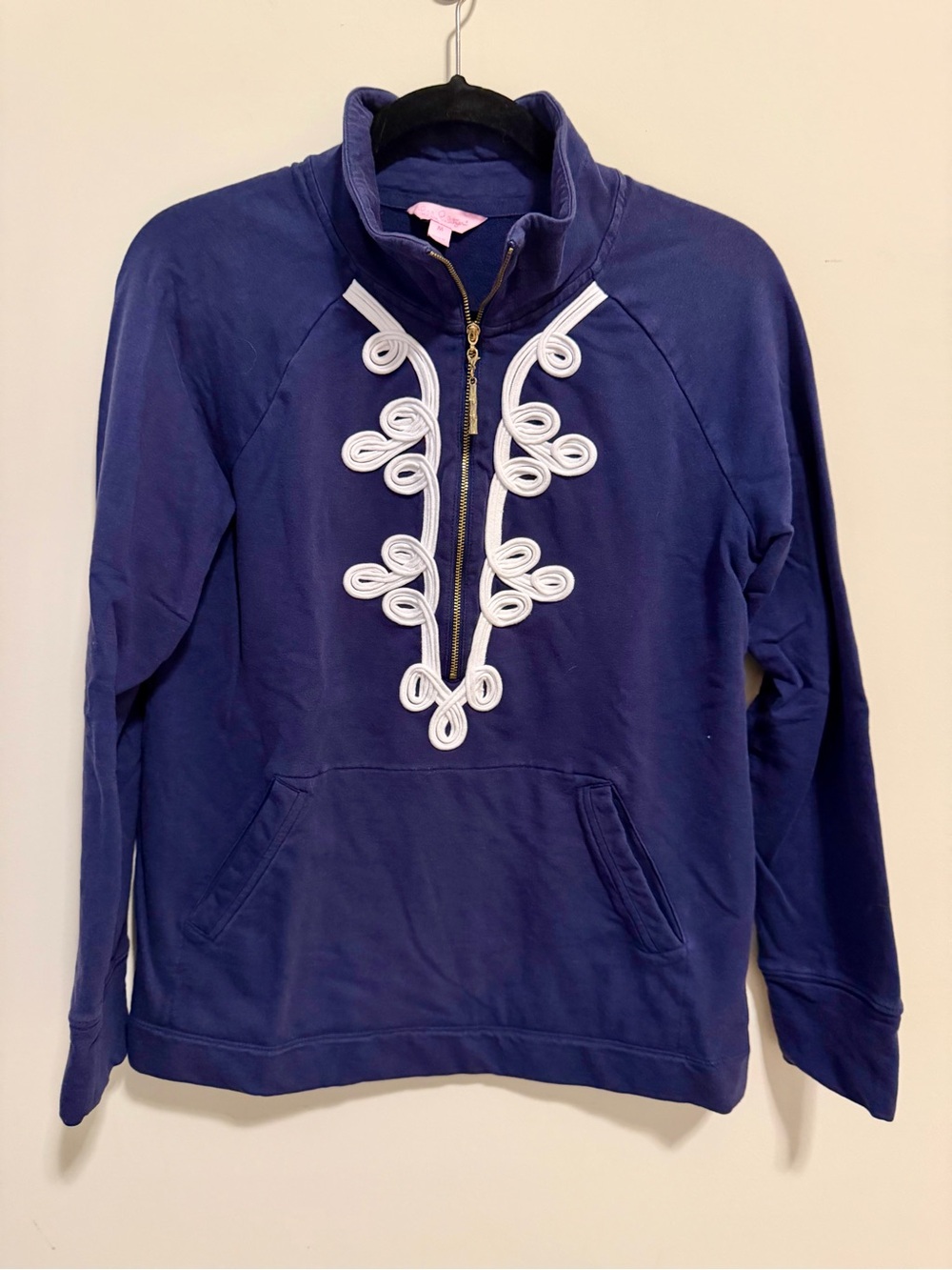 Lilly Pulitzer Navy Blue Pullover Tank Top with White Trim